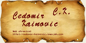 Čedomir Kainović vizit kartica